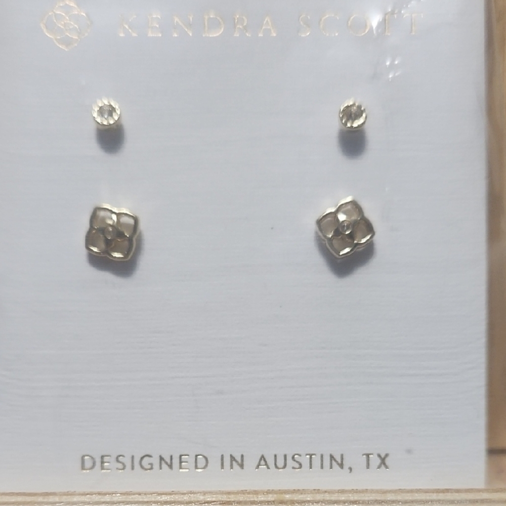Kendra Scott Silver Floral Stud Earrings